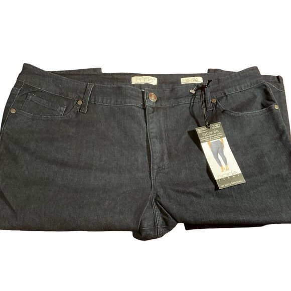 Dark Wash Mid Rise Skinny Ankle Jeans - Picture 2 of 3